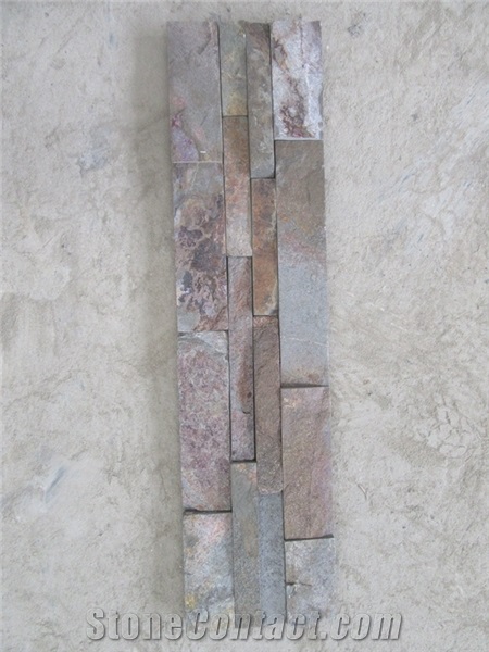 Split Face Rust Slate Cultured Stone Veneer Panel