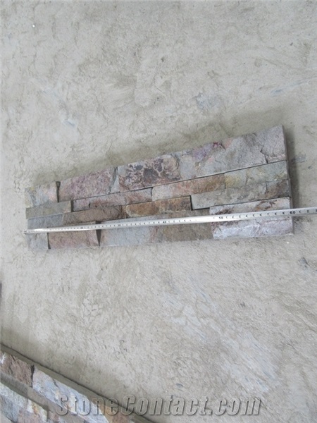 Split Face Rust Slate Cultured Stone Veneer Panel