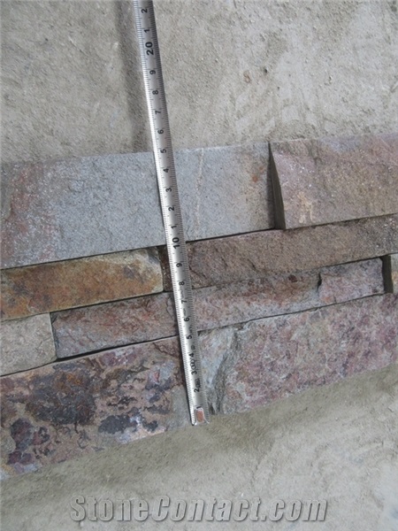 Split Face Rust Slate Cultured Stone Veneer Panel