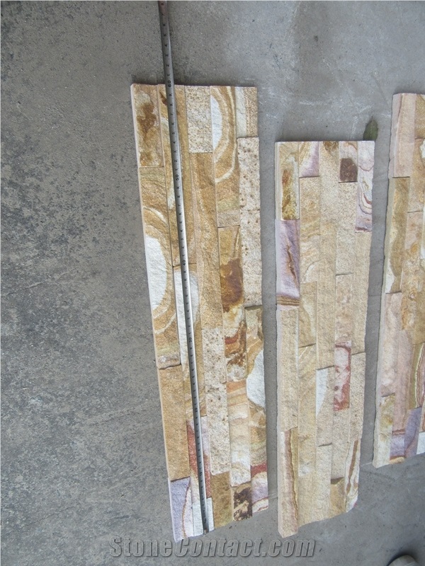 Split Surface Z Shape Sandstone Stacked Stone Veneer