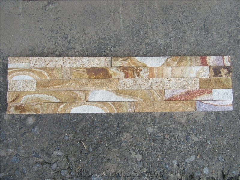 Yellow Sandstone Cultured Stone Wall Cladding Panel