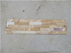 Yellow Sandstone Cultured Stone Wall Cladding Panel