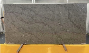 Artificial Engineered Ash Grey marble Quartz Stone Slabs