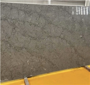 Artificial Engineered Ash Grey marble Quartz Stone Slabs