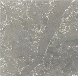 Artificial Engineered Calacatta Grey marble Quartz Slab Tile