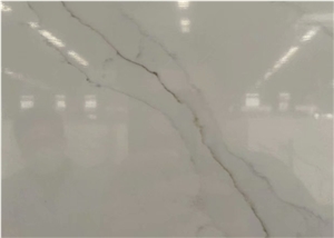 Bianco Carrara Solid Surface White Marble Quartz Slabs Tiles