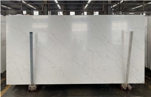 Caesarstone Artificial Carrara White Quartz Stone Slab Tiles