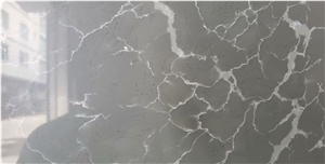 Engineered Artificial Thunder Grey marble Quartz Slabs Tiles