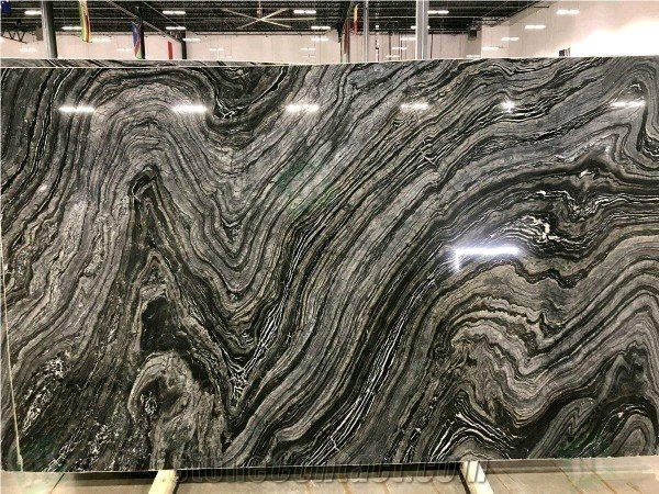Black Forest Ancient Wood Kenya Black Marble Slabs 