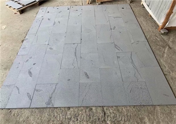 China Hainan Grey Ants Line Basalt Floor Covering Tiles
