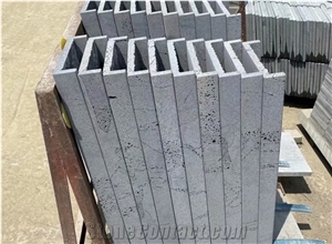 China Honed Black Basalt Hainan Black Basalt Lava Stone tile