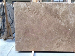  Coffee Brown Travertine Construction Project Wall Cladding