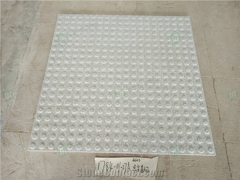 G603 Grey Granite Blind Stone Grooved/ Dots Blind Tiles
