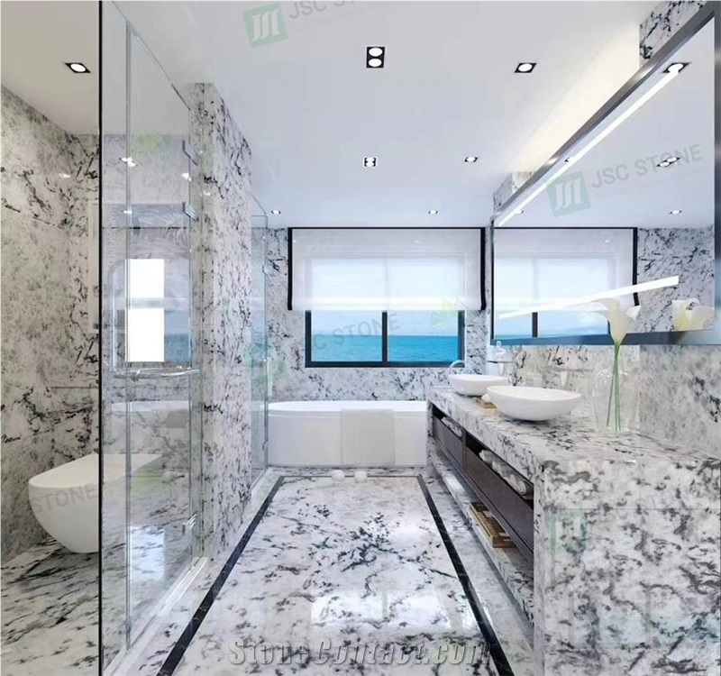 High-End Blue Ice Jade Marble for Home and Hotel Decoration
