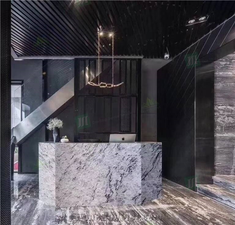 High-End Blue Ice Jade Marble for Home and Hotel Decoration