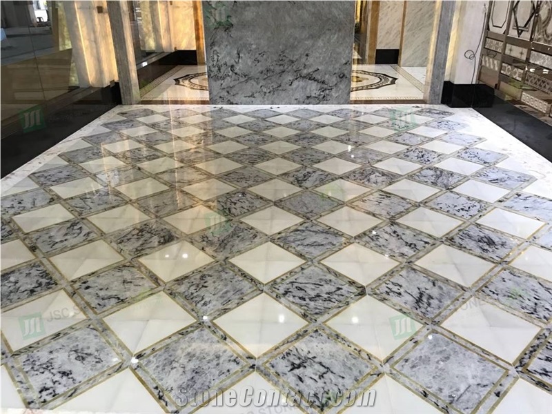 High-End Blue Ice Jade Marble for Home and Hotel Decoration