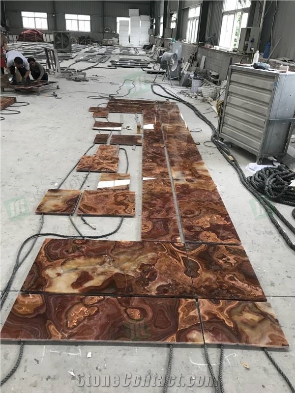 Luxury Tiger Onyx Slabs and Tiles