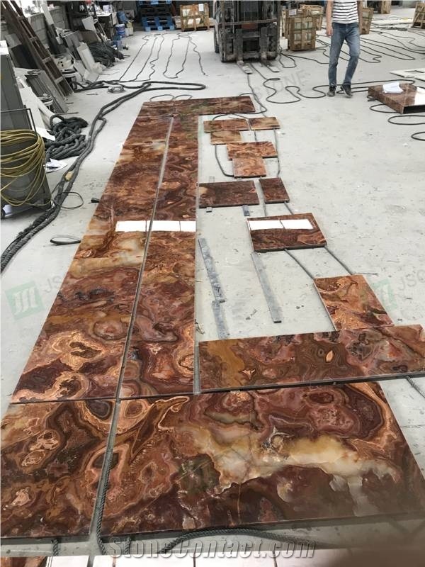 Luxury Tiger Onyx Slabs and Tiles