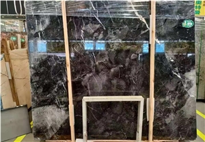 Customized Marble Slab Starry Grey polished  For Decoration