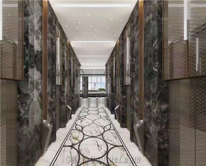 Customized Marble Slab Starry Grey polished  For Decoration
