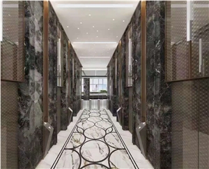 Customized Marble Slab Starry Grey polished  For Decoration