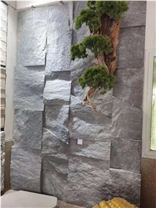 China G654 Black Granite Split Wall Cladding Slabs