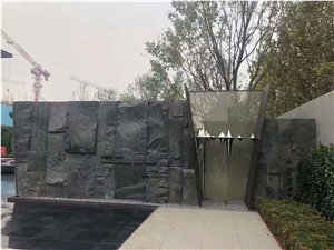 China G654 Black Granite Split Wall Cladding Slabs