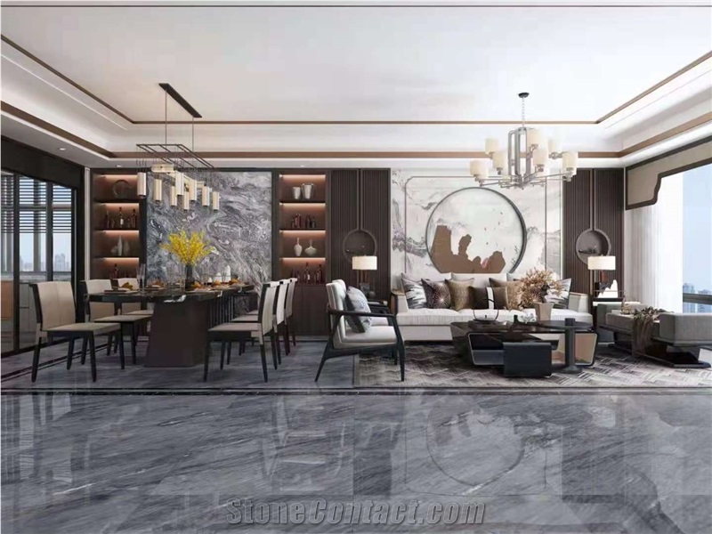 Chinese Blue Sands Marble Polished Bathroom Countertops