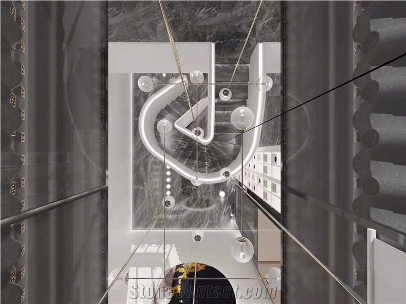 Chinese Gucci Grey Marble Polished Custom Countertops