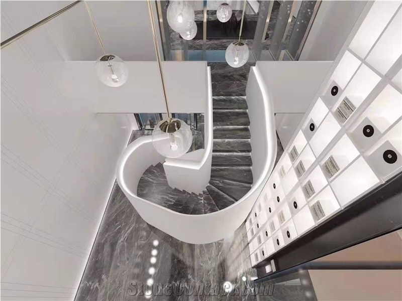 Chinese Gucci Grey Marble Polished Custom Countertops