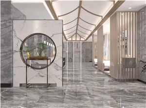 Chinese Gucci Grey Marble Polished Custom Countertops