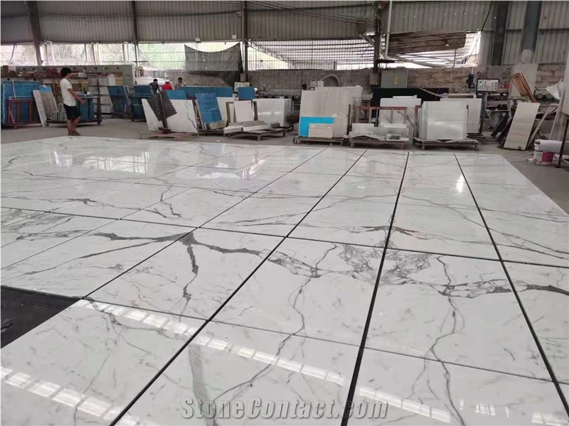 Italy Calacatta White Marble Polished composite panel  Slabs