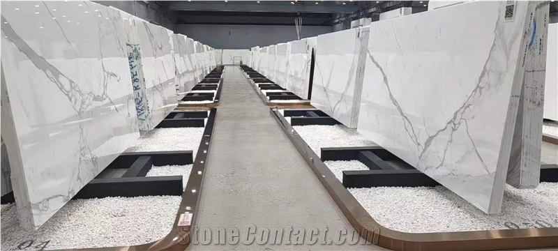 Italy Calacatta White Marble Polished composite panel  Slabs