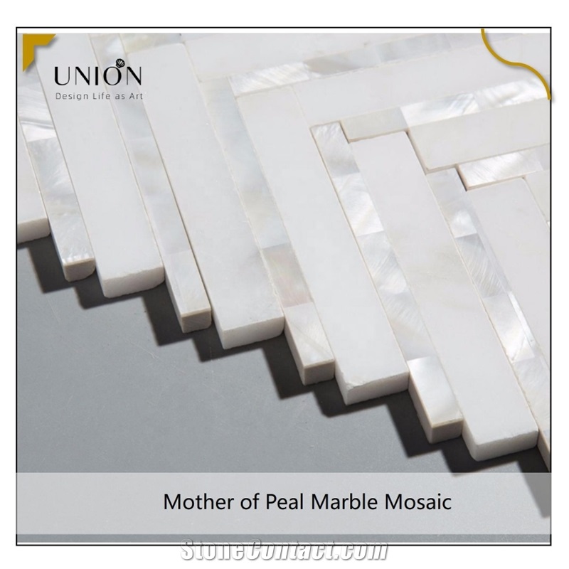 Marble Mother Of Pearl Mosaic Design Carrara Marble Tiles