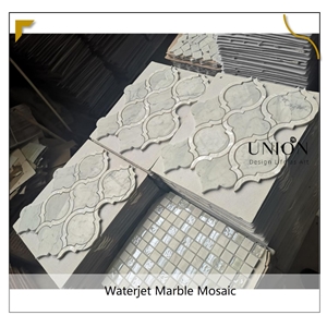 Shell Mosaic Mother Of Pearl Mix Marble Arabesque Lantern 