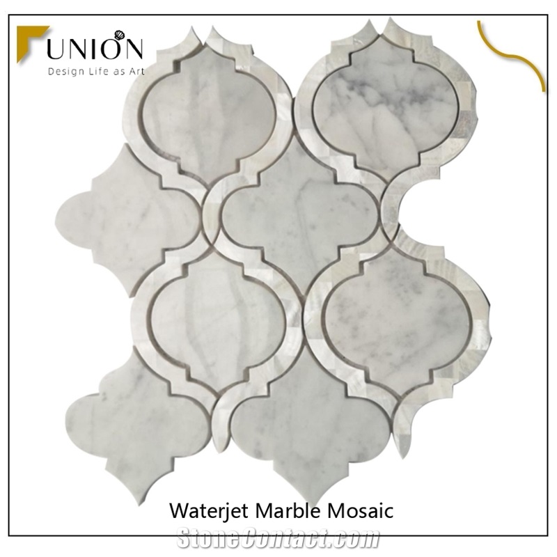 Shell Mosaic Mother Of Pearl Mix Marble Arabesque Lantern 