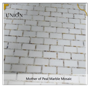 Subway Shell Mosaic Mother of Pearl Mix White Marble Tiles