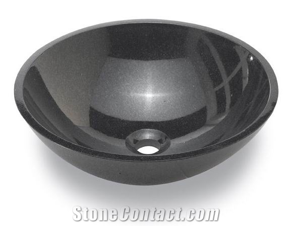 Black Marble Basin Natural Stone Basin For Bathroom