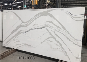 man-made quartz white stone calacatta marble slabs