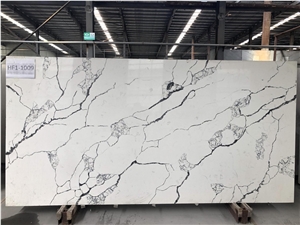 man-made quartz white stone calacatta marble slabs