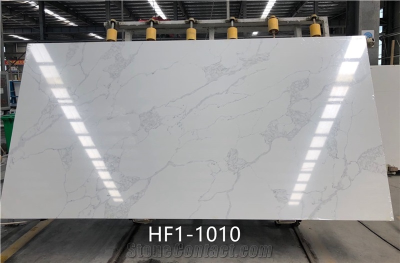 man-made quartz white stone calacatta marble slabs