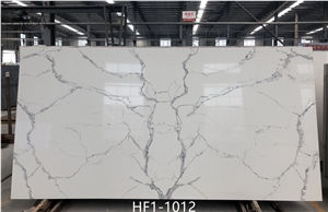white marble look quartz slabs
