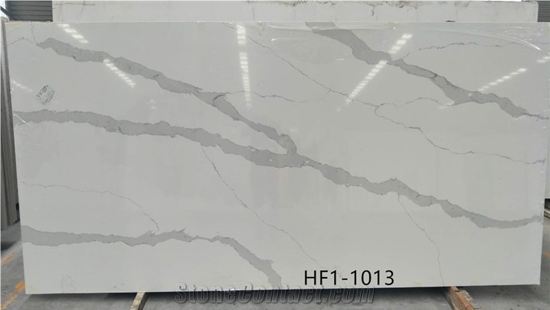 white marble look quartz slabs