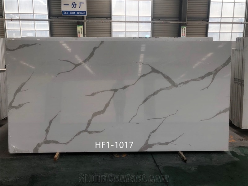 white marble look quartz slabs