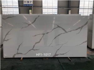 white marble look quartz slabs
