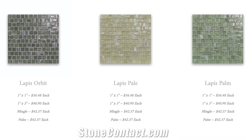 Lapis Glass Mosaic Tiles