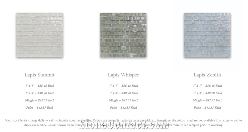 Lapis Glass Mosaic Tiles