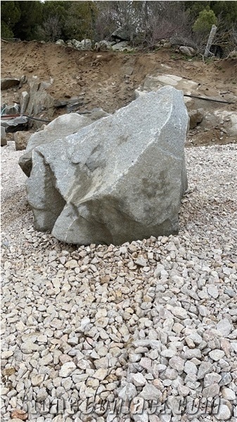 Bergama Grey Granite Rough Quarry Blocks
