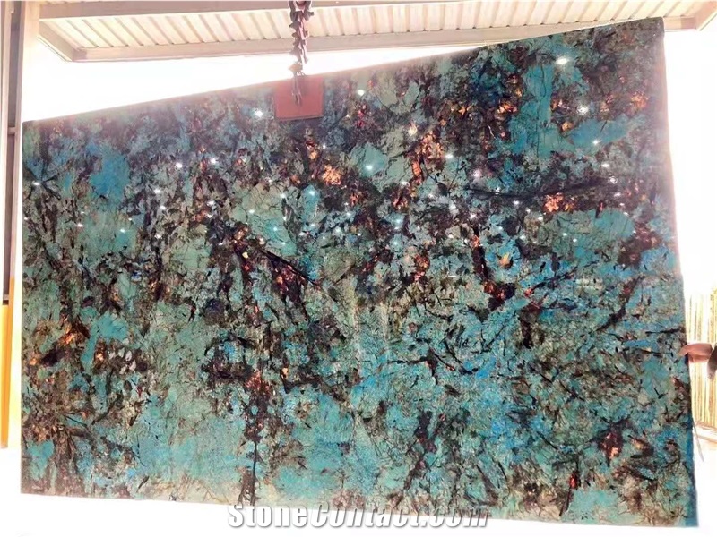 fantasy blue granite luxurious Crystalline black jad slab