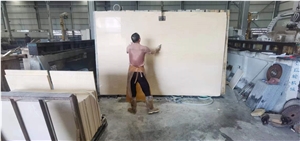 Golden beige marble tile slab skirting building stone
